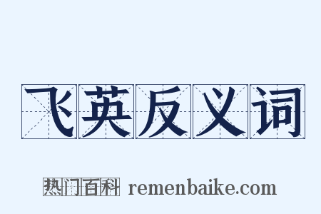 飞英反义词是什么意思的图片